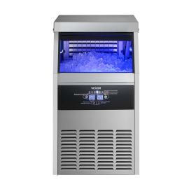 Commercial Ice Maker Machine with Pump, 160 lbs/24h with 30 lbs Storage Capacity, Built-in/Freestanding/Under Counter
