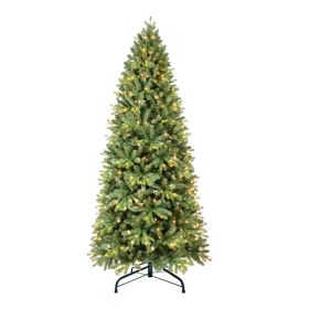 Artificial 6ft Green Christmas Tree With 1032 PE&PVC Mixed Branch Tips, 300L Warm White Led, Memory Wire&iron Wire, Hinged Premium & Foldable Bas (Option: defaulttitle)