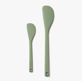 2pc Silicone Spatula Set : Kitchen Utensil Set, Dishwasher-Safe, Adult Cooking Tools (Color: Sage Green)