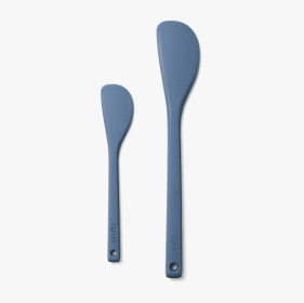 2pc Silicone Spatula Set : Kitchen Utensil Set, Dishwasher-Safe, Adult Cooking Tools (Color: Blue)