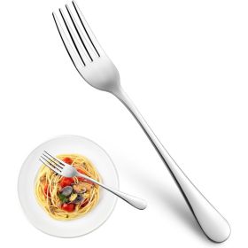Dinner Forks Set Of 16 Top Food Grade Stainless Steel Silverware Forks (Option: Silver)