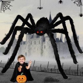 Giant Spider 6.6 Ft Halloween Decorations Fake Furry Spiders Large For Outdoor Indoor Yard Home Costumes Party House Decor 1 Pack (Option: Black)